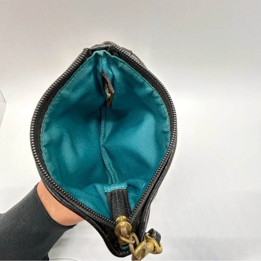 Coach Black Wristlet Nylon Leather Trim - Picture 9 of 9